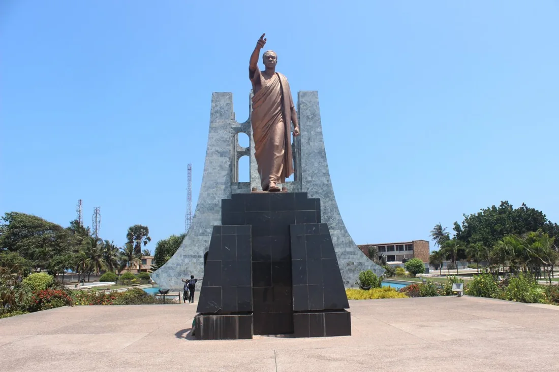 Kwame Nkrumah statue at the memorial park